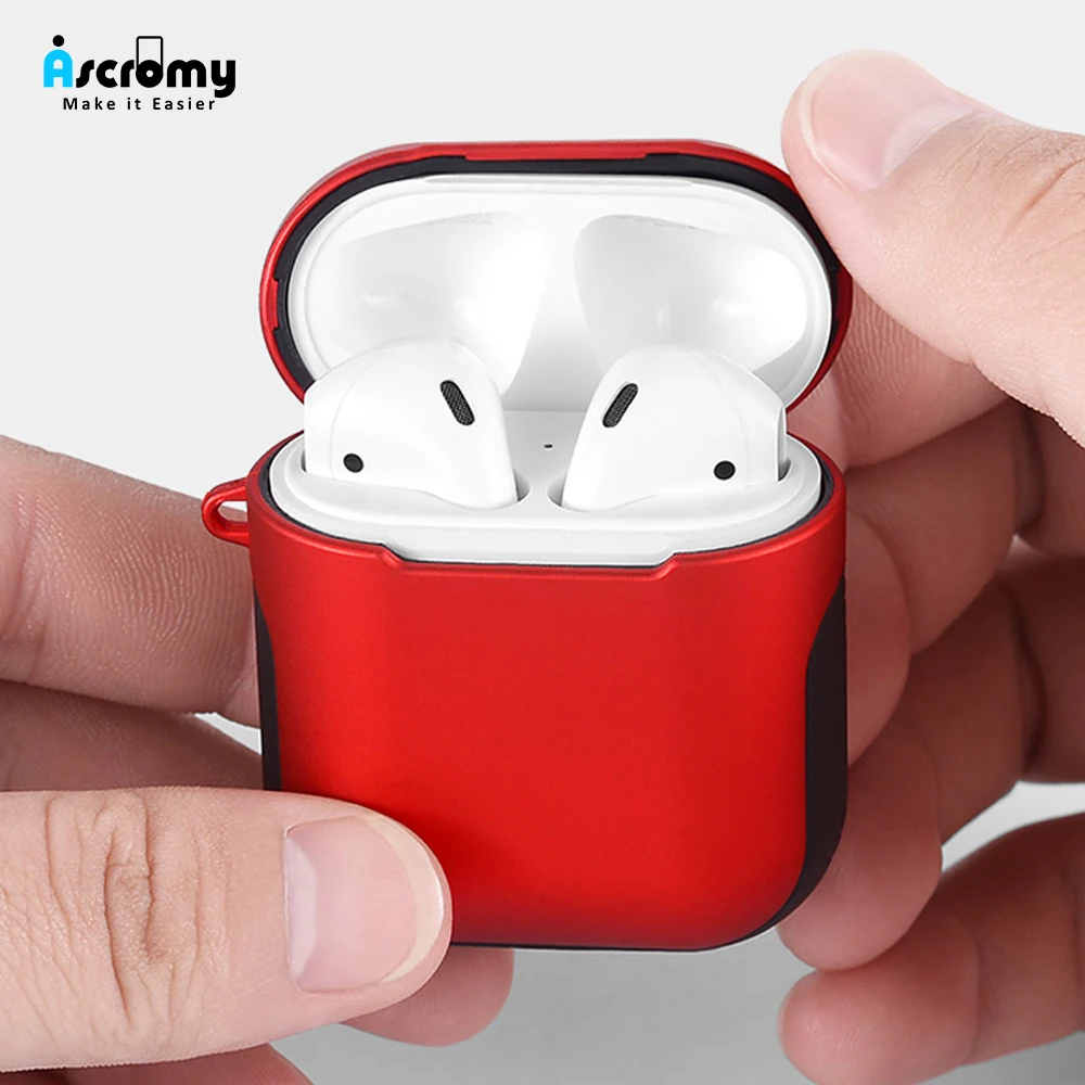 

Ascromy Wireless Earphone Charging Case For Apple Airpods Case Air pods Accessories Shockproof Headphone Funda Protection Cover