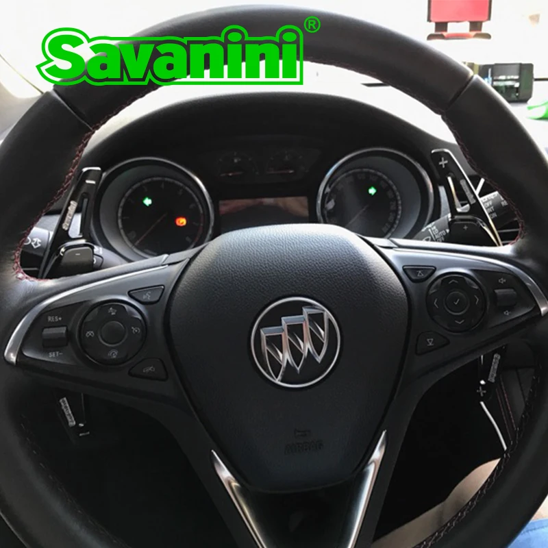 

Savanini Aluminum Steering Wheel DSG Shift Paddle Shifter Extension For Buick Regal GS and Camaro(2011-2015) Auto Car styling