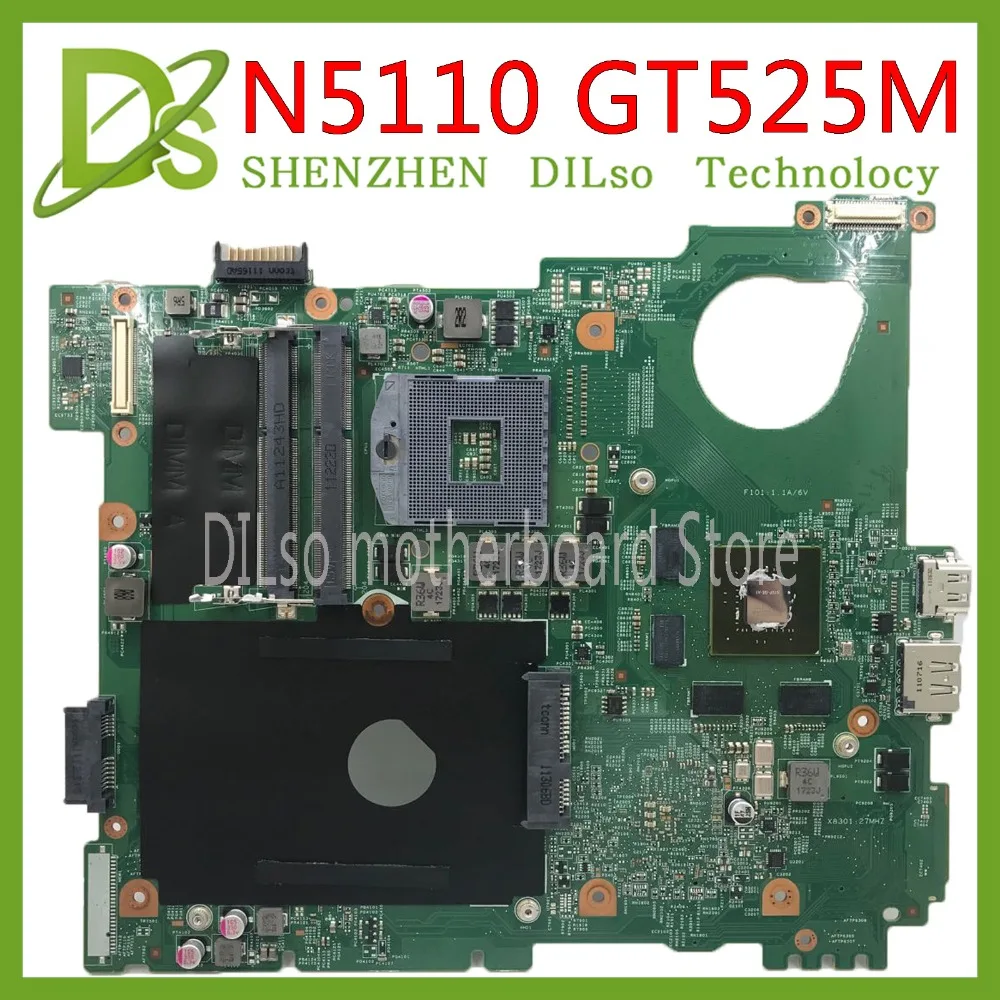 KEFU N5110 материнская плата для DELL inspiron 15R N5510 CN-0J2WW8 0J2WW8 HM67 DDR3 GT525M 1 ГБ оригинальная