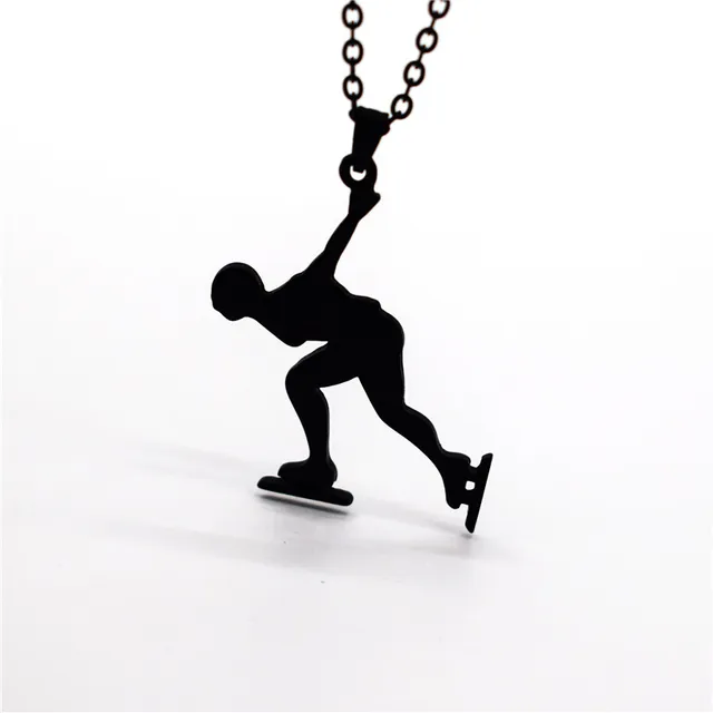 Elfin New Trendy Ice Skating Necklace Men's Speed Skating Pendant