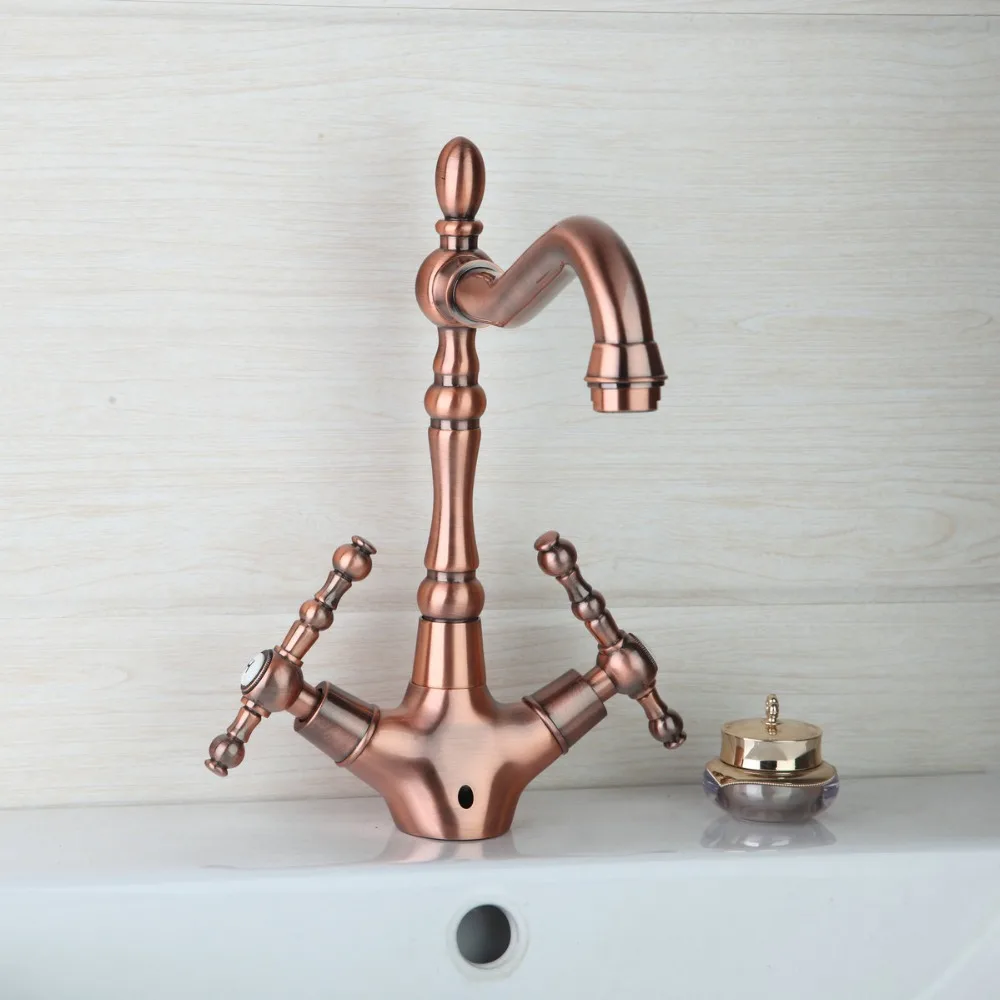 KEMAIDI Kitchen Sink Faucet Swivel Basin Deck Mounted Double Handles Torneira Cozinha Tap Mixer Fau - 32989336898