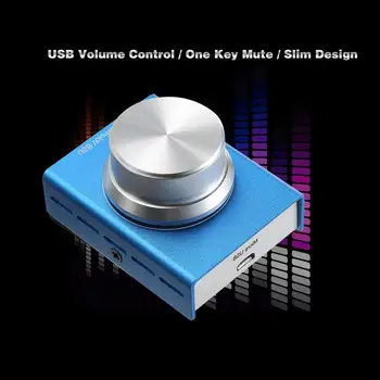 

USB Volume Control Computer Speaker Audio Volume Controller Adjuster with One Key Mute Function for Mac/Linux/Vista/Android