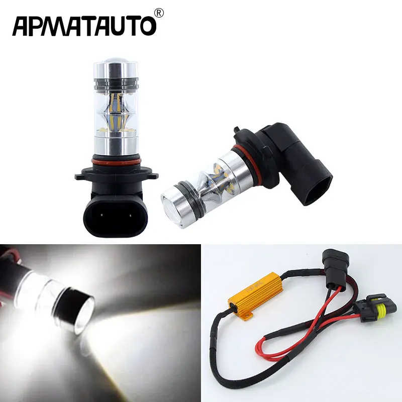 2PCS White FOR Sharp chips 9006 HB4 LED Bulbs For Fog Light DRL For BMW E60