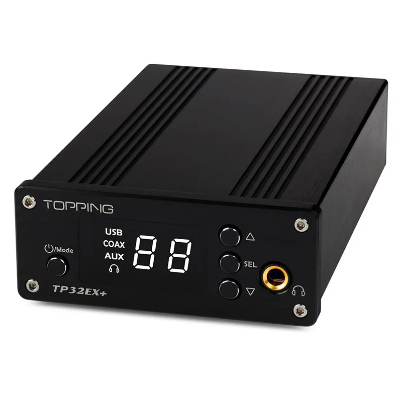Amplifiers TOPPING TP32EX+ Multifunction Digital HiFi Power Audio Amplifier 75W*2 with Coaxial USB DAC Decoder Headphone Amp Amplifiers TOPPING TP32EX+ Multifunction Digital HiFi Power Audio Amplifier 75W*2 with Coaxial USB DAC Decoder Headphone Amp