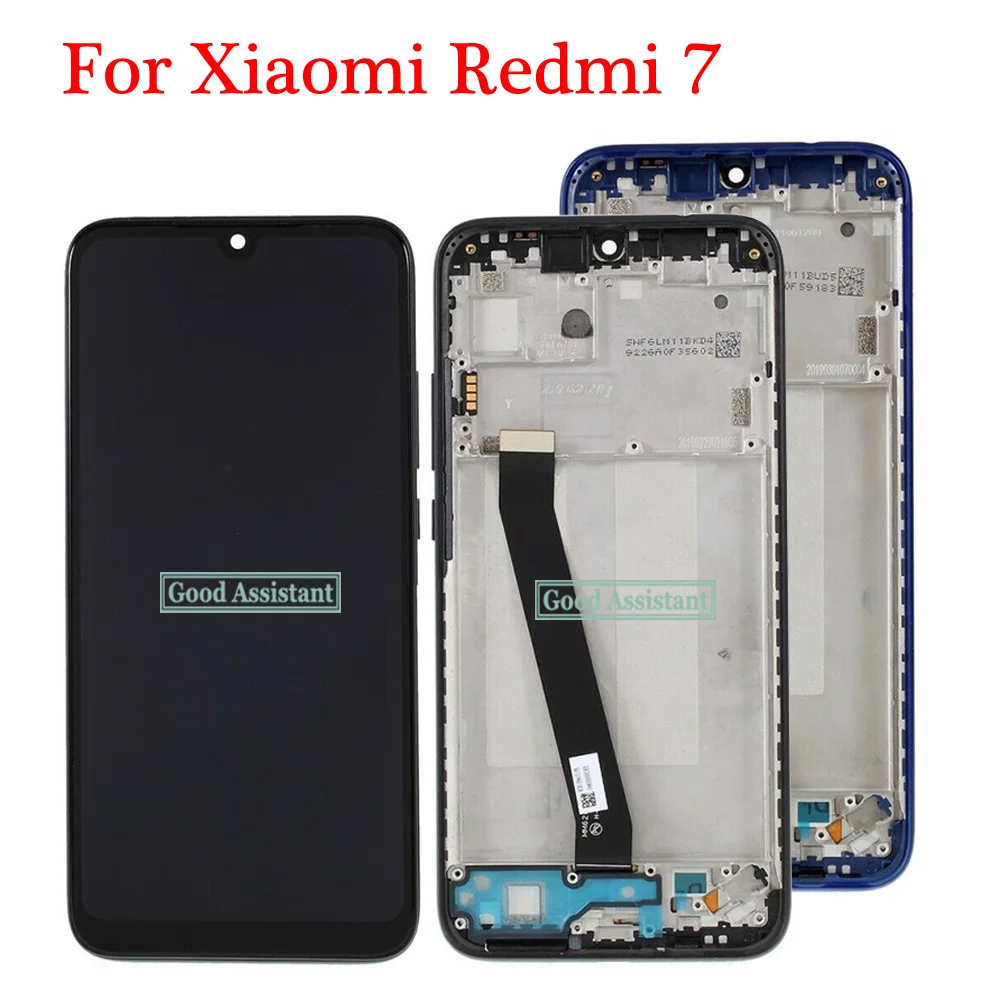 6,3 дюймовый черный для Xiaomi Redmi 7/для Xiaomi Redmi 7 Global lcd дисплей кодирующий преобразователь сенсорного экрана в сборе с рамкой