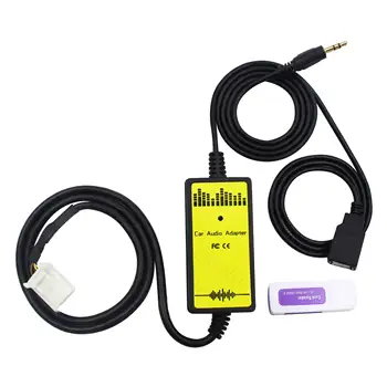 

Car MP3 Player Radio Interfac Aux&USB In Input Adapter For Toyota Camry 6+6pin