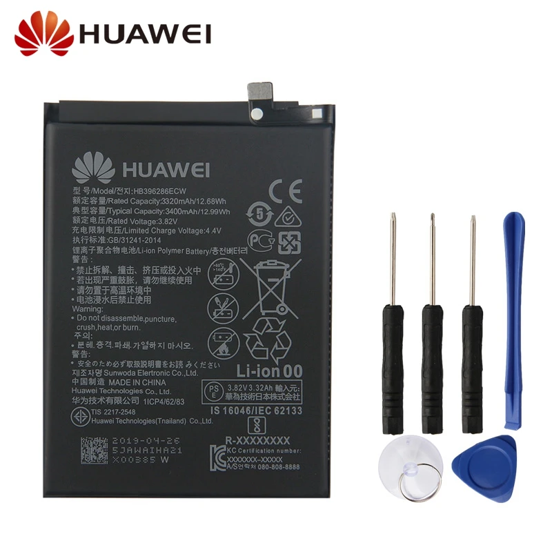 

Original Replacement Battery HB396286ECW For Huawei Honor 10 Lite Honor10 Lite Pour P Smart 2019 Authentic Battery 3400mAh