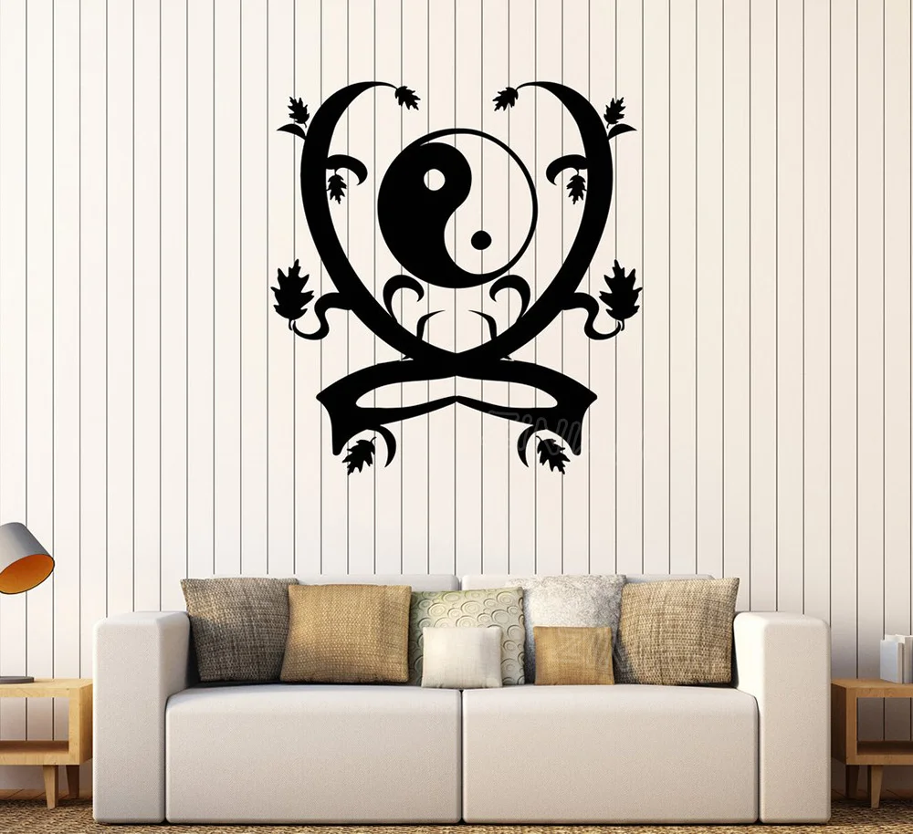 Yin Yang Ornament Wall Decor Decals Living Room Home Decoration Zen