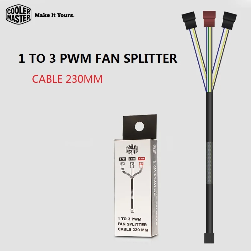 Cooler Master 1 3 4 Pin Компьютер pwm разветвитель вентилятора кабель PC для преобразования