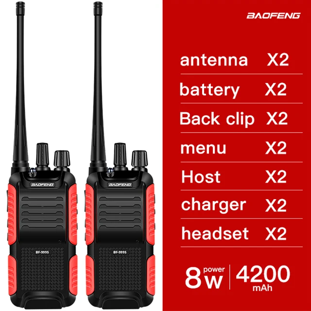 2 шт./лот BAOFENG 999S plus Walkie talkie UHF двухстороннее радио baofeng 888s UHF 400-470 МГц 16CH портативный приемопередатчик с наушником - Цвет: Синий