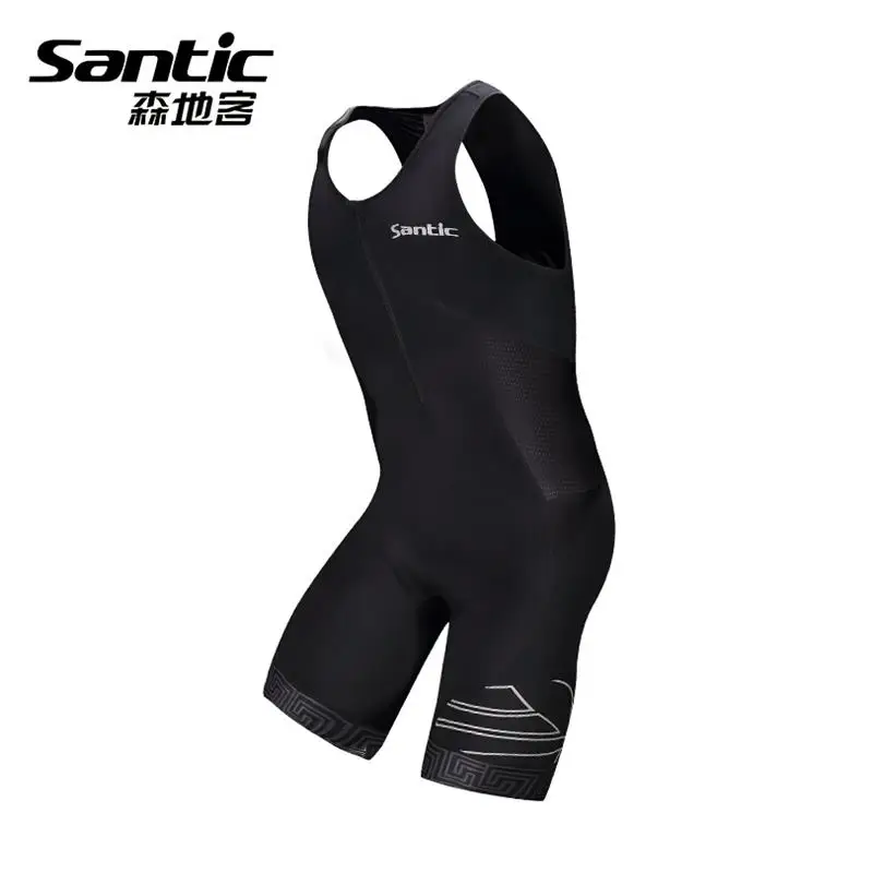 Santic мужской Триатлон без рукавов Быстросохнущий Skinsuit спортивный костюм дышащая