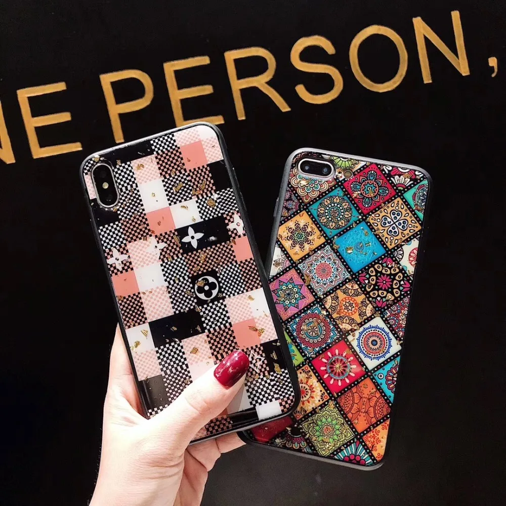 

Luxury square epoxy flash fashion soft shell set for iphone MSX XS XR 6 7 8 plus phone case