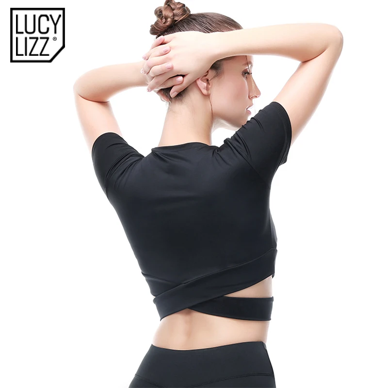 Женский спортивный топ luckylizz однотонный для йоги занятий спортом фитнесом