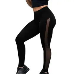 Litthing пикантные для женщин леггинсы для Готический Вставить сетки дизайн мотобрюки брюки девочек черный спортивные Бриджи новый фитнес