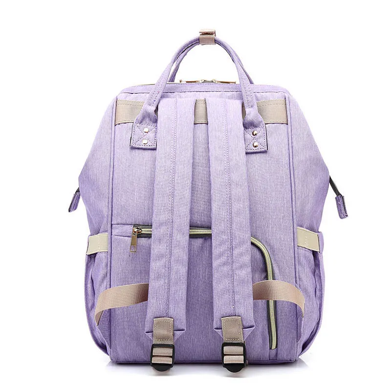 Детская сумка для подгузников, мам мокрая сумка рюкзак большой емкости черный фиолетовый подгузник пеленания сумки коляска с водоотталкивающим покрытием сумка для ухода за ребенком