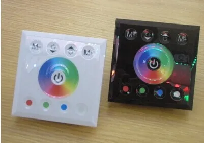 

12V/24V Touch panel RGBW LED Controller Wall-mouted Black/White Free shipping
