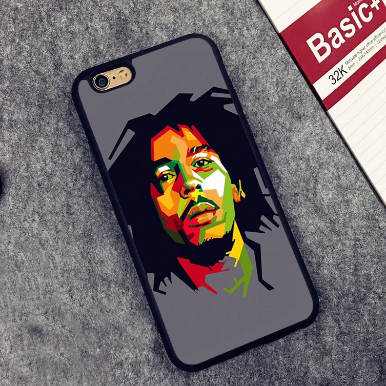 Боб марлейс раста мягкий силиконовый Полный Защитный чехол для iPhone X 8 7 плюс 6 S 5 5S