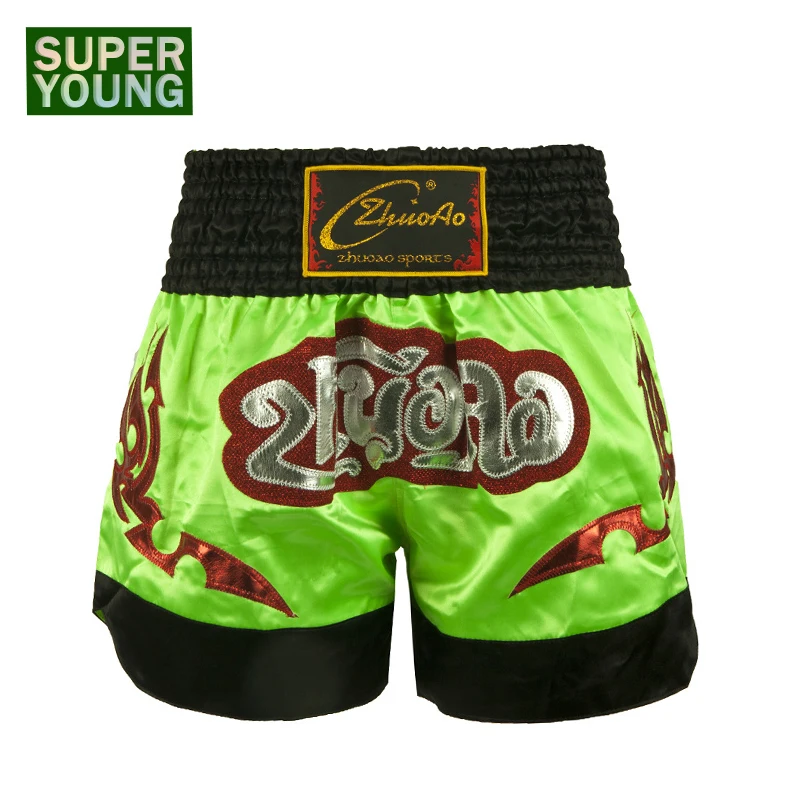 

Muay Thai Children MMa Kick Boxing Shorts Men Boy Kickboxing Fitness Gym Wear Trunks Kids Fight Grappling Training KO Sportswear