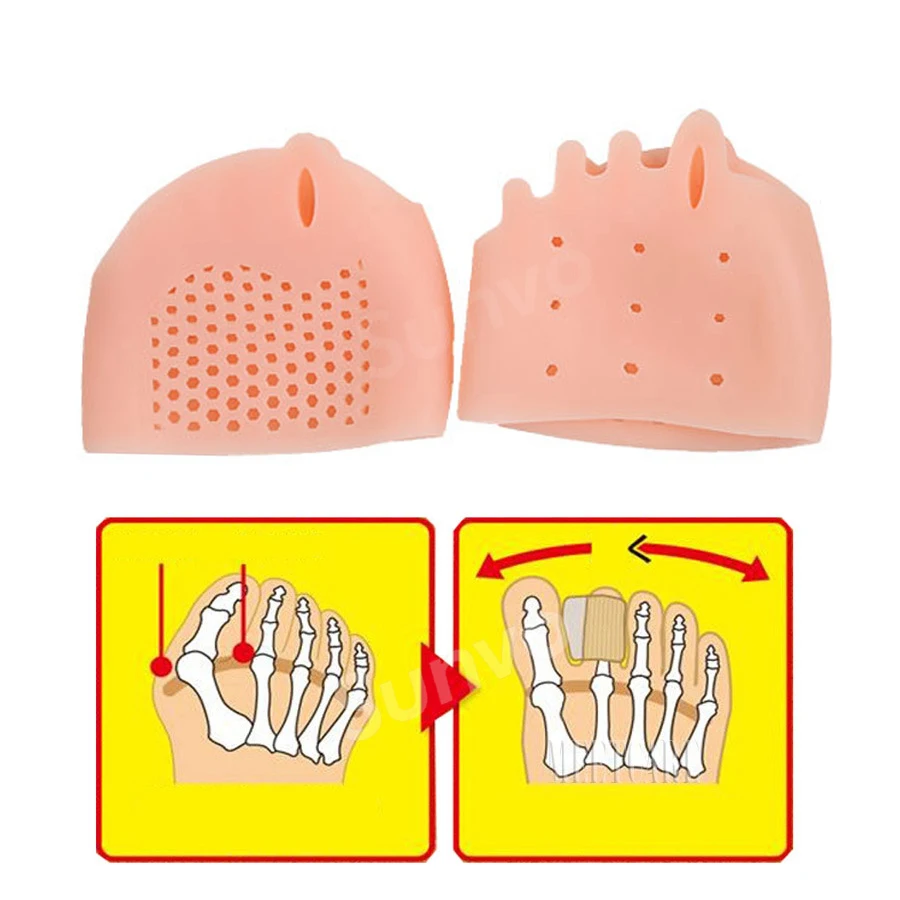 Вставки вальгусная деформация корректирующая накладка с пятью пальцами разделитель силиконовые сотовые подушечки для большого пальца ноги ортопедические вставки
