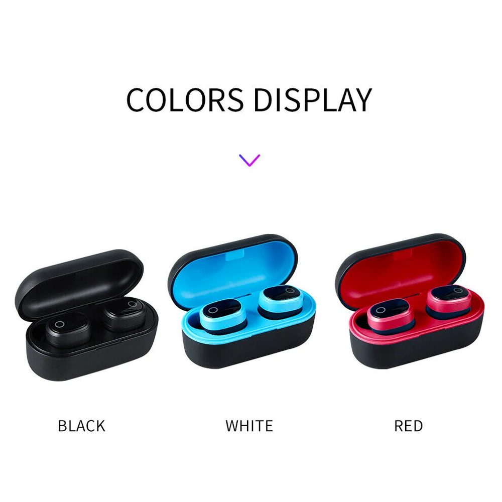 A9 Mini Bluetooth 5 0 Stereo Headset In Ear Wireless Earphones Sport Earbud Headphones Microphone With Charging Box