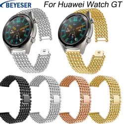 22 мм для huawei Watch GT ремешок из нержавеющей стали металлический ремешок на руку браслет со стразами для samsung Galaxy watch 46 мм классические полосы