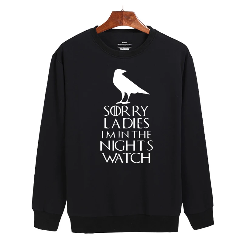 I'M IN THE NIGHTS WATCH Sweatshirts Men Sweatshirt for Men auturm winter pullover Hoodies and Sweatshirt Hoodies Clothing