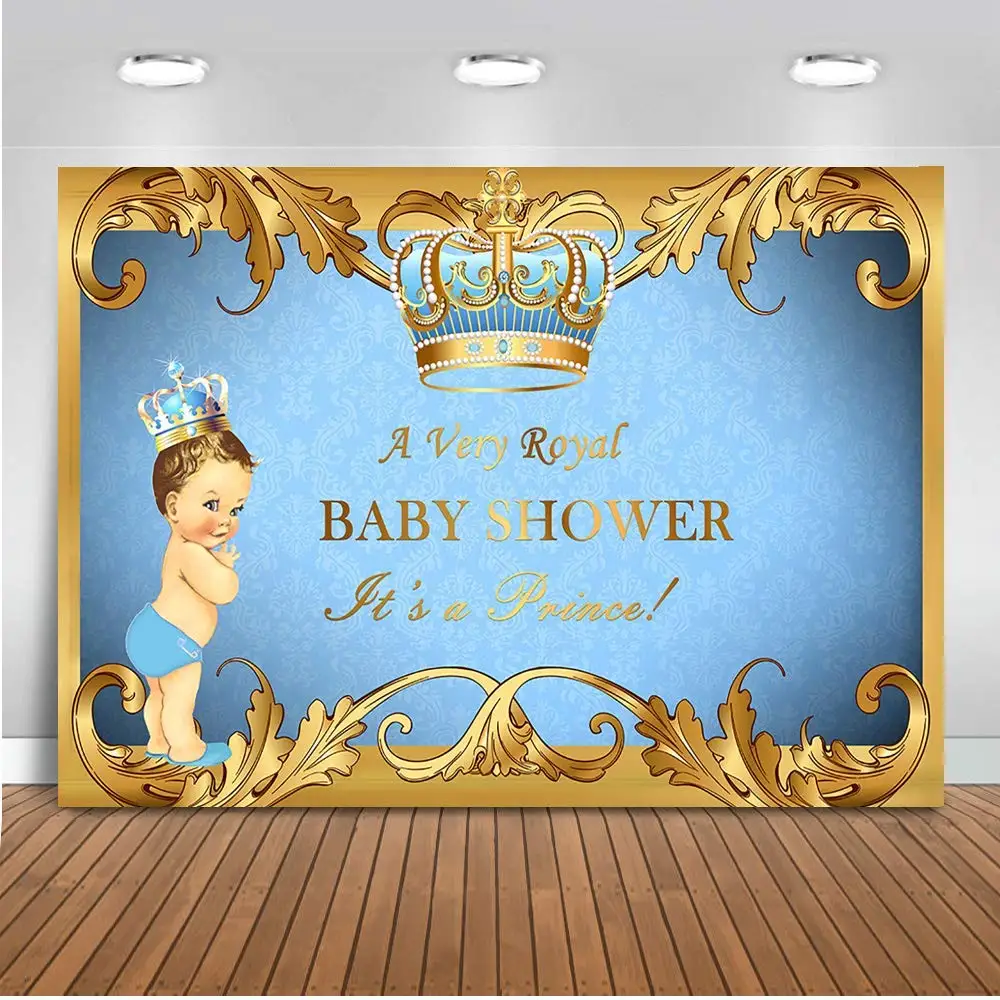 Королевской принцессы Baby Shower фон розового и серебристого цвета со стразами вечеринка по случаю рождения ребенка фон 7x5ft винил для девочек Baby Shower вечерние Декор-баннер - Цвет: LIGHTBLUE-2