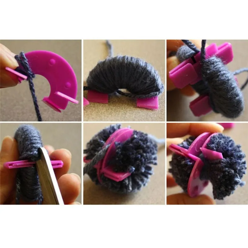 Buy 1 Set 4 PCS 4 Sizes Pom Pom Maker Fluff Ball