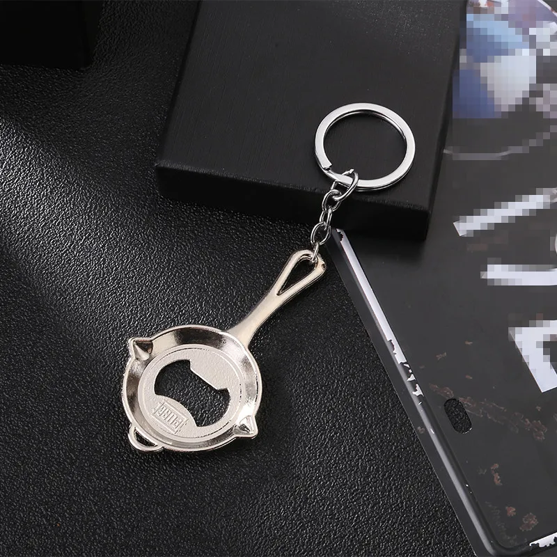 Игра PUBG брелок металлический открывалка для бутылок Pan Keyring Playerunknown's Battlegrounds Fans