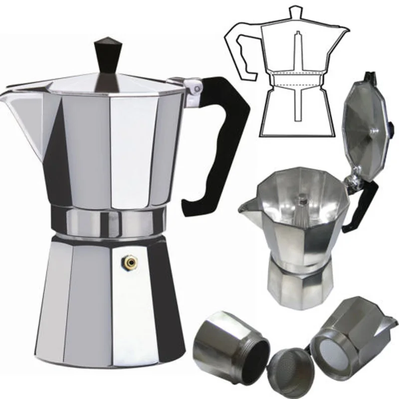 Плита Итальянский для эспрессо Кофе Maker-Continental Мока Percolator горшок