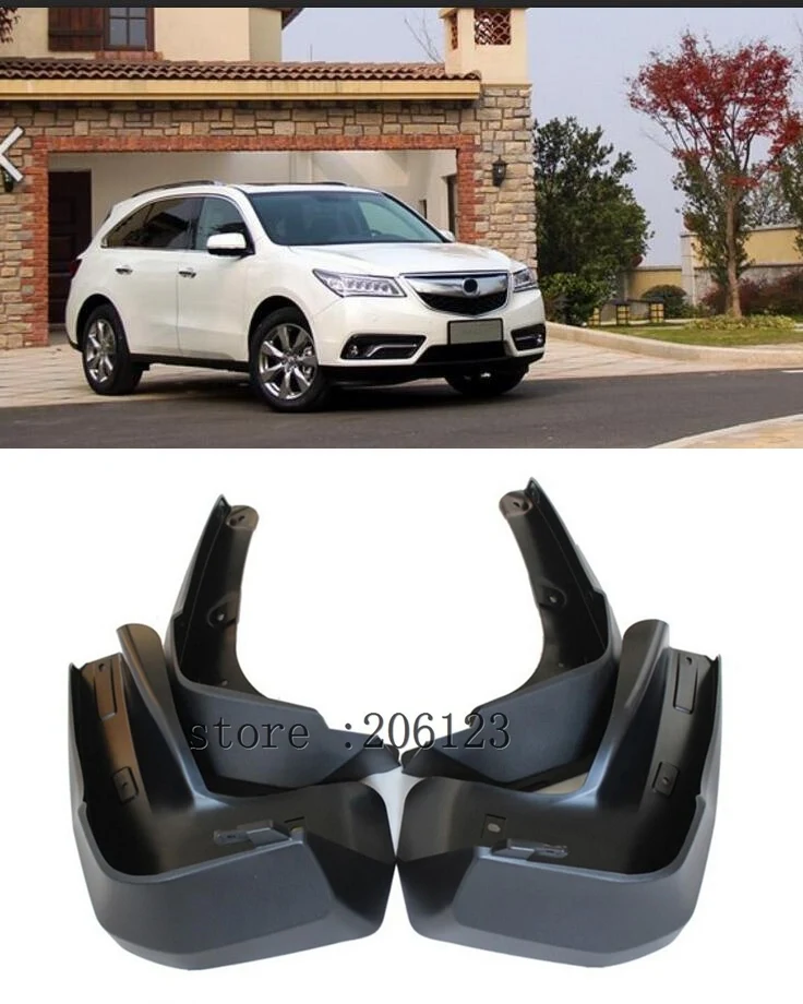 Molded Car Mud Flaps For Acura MDX Mudflaps Splash Guards Mud Flap Mudguards Fender Front Rear Styling