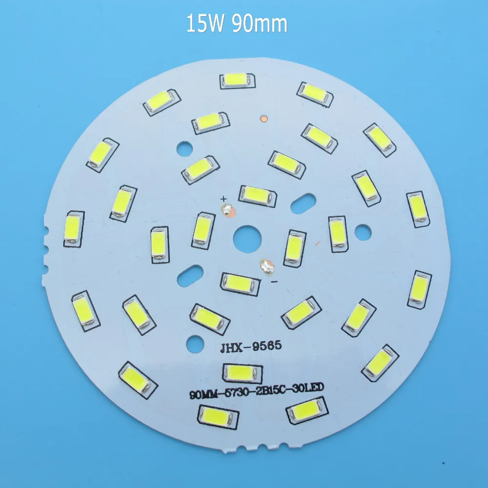 2 шт. SMD5730 светодиодный PCB 15 Вт 18 Вт 85 мм 90 мм 100 мм 120 мм белый/натуральный белый/теплый белый светодиодный светильник