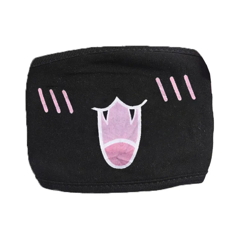 Child Like Mouth Mask Dark Anti Dust Cool Mask Cartoon Mouth Muffle Face Mask Emoticon Masque Masks For Gifts for Children's Day - Цвет: Хаки