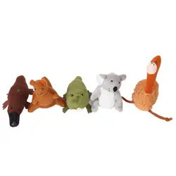 NICEXMAS 5 шт. австралийские уникальные фигурки животных, пальчиковые отправить детям подарок палец кукольная игрушка забавный костюм