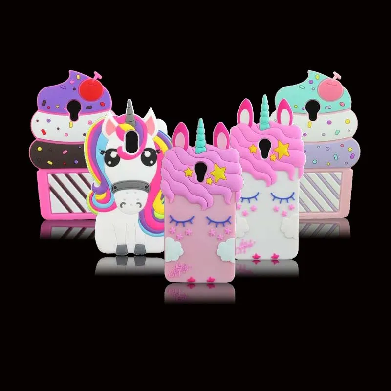 

For Meizu M5C 5.0" Cute 3D Silicon Unicorn Cupcake Cat Cartoon Soft Phone Back Cover Case for Meizu M5C 5C Meilan A5