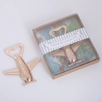 

10pcs European and American wedding gifts, helicopter bottle opener, alloy aircraft beer opener