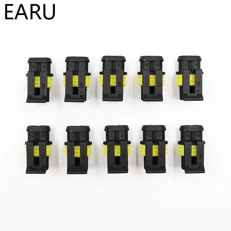 10 комплектов AMP 1 5 DJ7021 1.5 2 контактный водонепроницаемый Электрический Кабель с