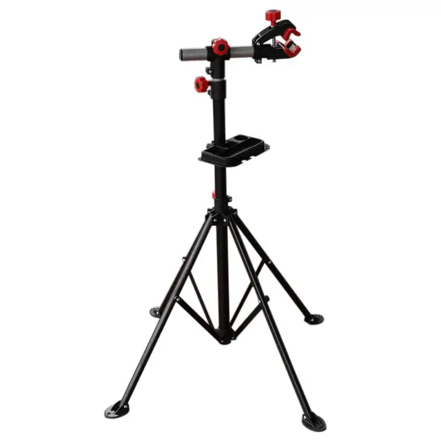 Adjustable 104 190cm Bike Repair Stand Parking Folding Clamp Mountain