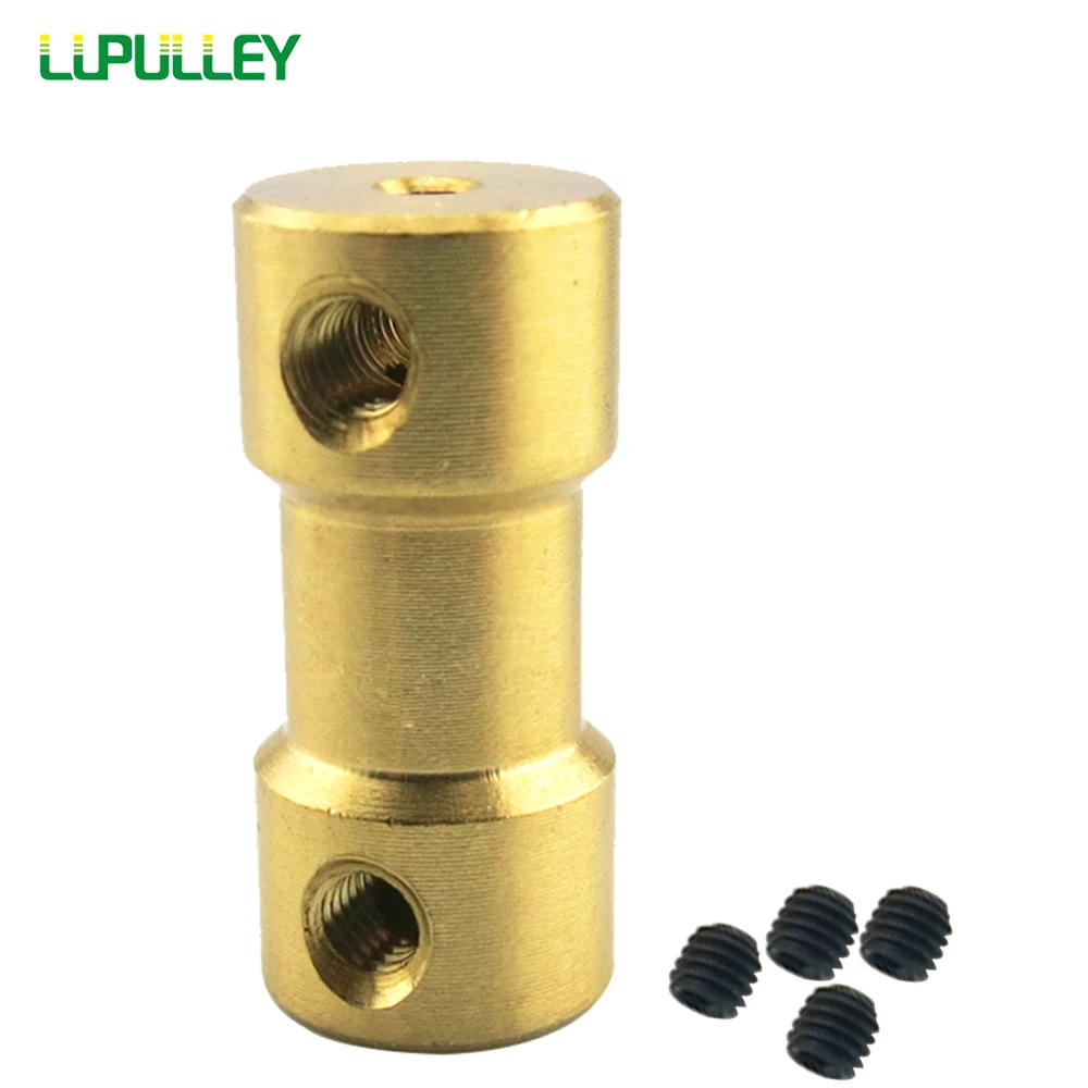 Lupulley Brass Flexible Shaft Coupling Motor Rigid Coupler 20mm for Hobby Hand Drill Tool 2/2.3
