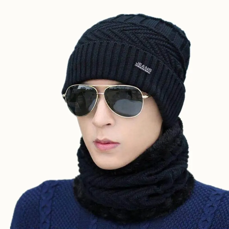 Зимняя шапка Skullies Beanies шапки зимние для мужчин и женщин шерстяной шарф Балаклава