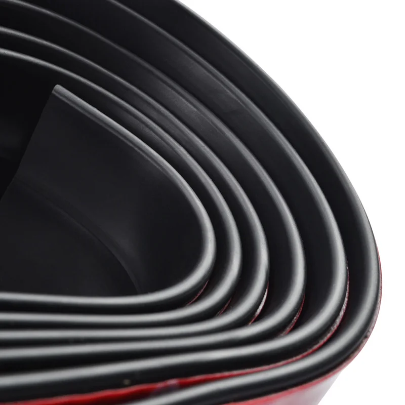 SPEEDWOW 2,5 m/8.2ft Universal para coche parachoques delantero de labios divisor de fibra de carbono para coche de goma Protector de alerón de