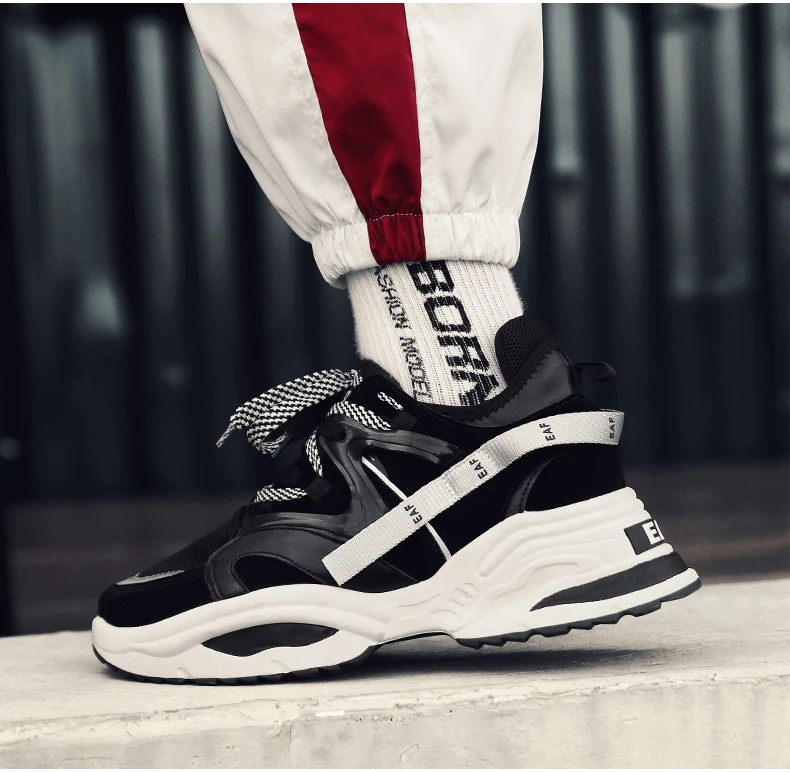 Men's Casual Shoes Trainers Sneakers Dad Shoes Men Winter Classic High Platform Chunky Sneaker Black And White Sneakers Men Shoe (15)