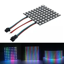 WS2812B RGB Светодиодная панель экрана 8x8/8x32/16x16 пикселей WS2812 IC чип индивидуально адресуемый полноцветный экран панели DC5V
