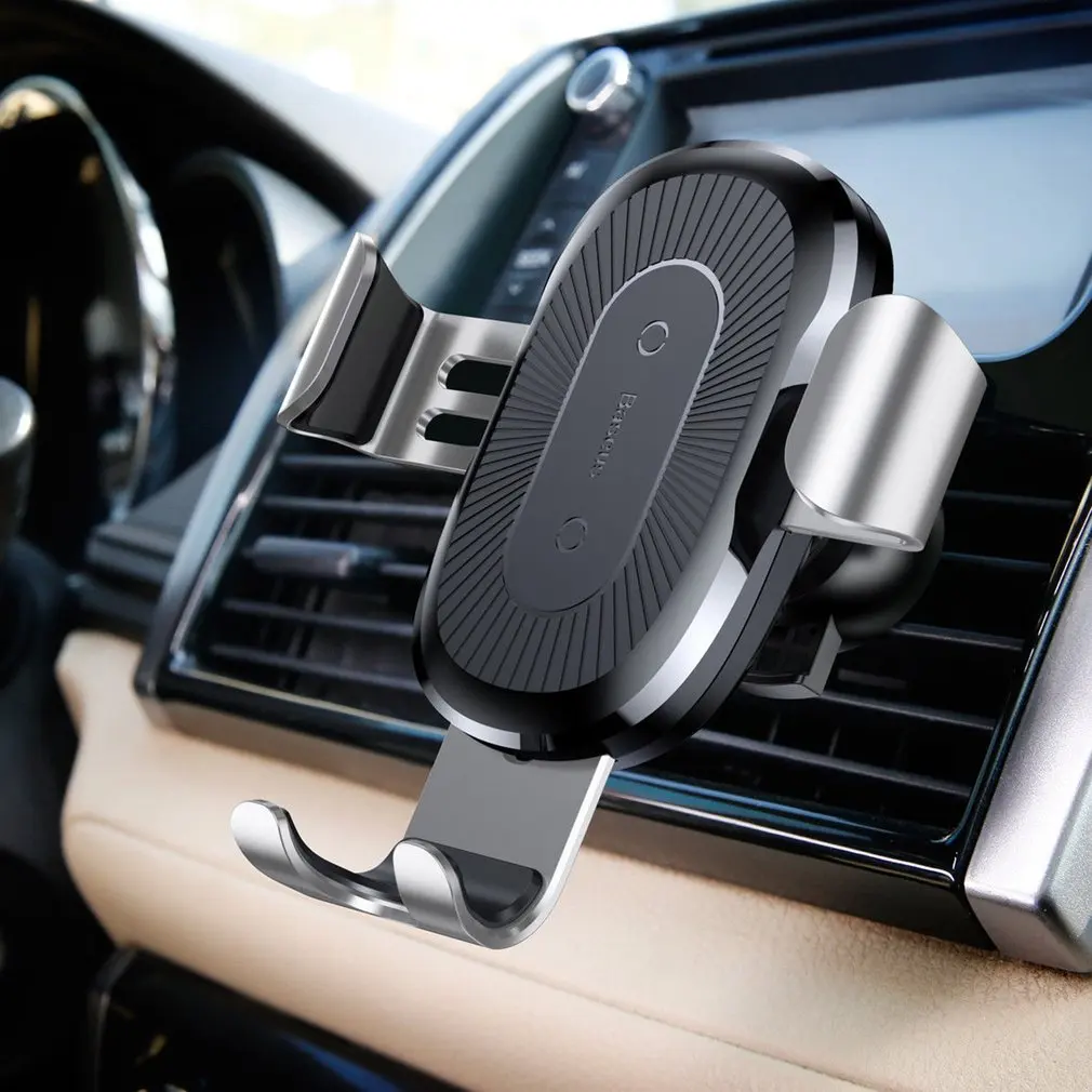 

Baseus Qi Wireless Charger Car Phone Holder for iPhone XS Mount Holder Fast Wireless Charging for Car Mobile Phone Holder Stand