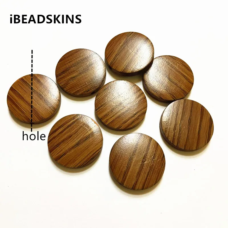 

New arrival! (choose size) brown color Environmental Paint coin-shape Wood beads for jewelry DIY making( desgin as shown)
