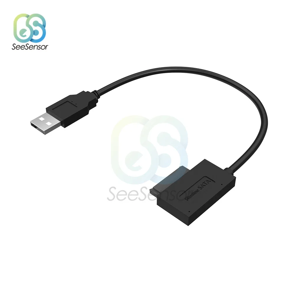 USB 2 0 к 13Pin SATA адаптер для жесткого диска кабельный разъем ноутбука CD DVD Оптический