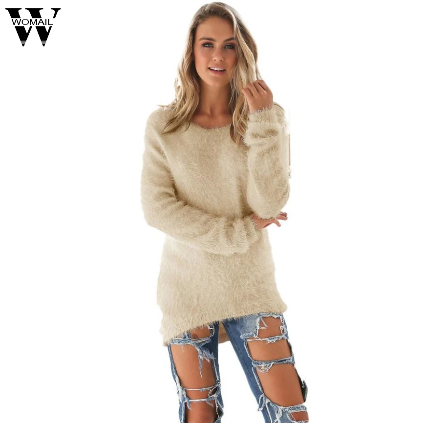 CharmDemon New Arrival Womens Casual Solid Long Sleeve Jumper Sweaters Blouse or1.6A | Женская одежда