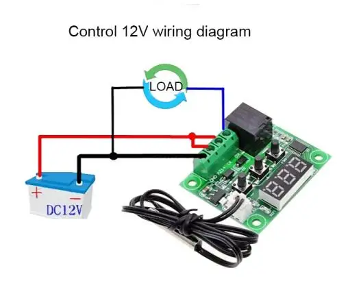 W1209 цифровой светодиодный DC 12 В температура Температура тепло холодный контроль переключатель модуль вкл/выкл управление Лер доска+ Датчик NTC Скидка 14