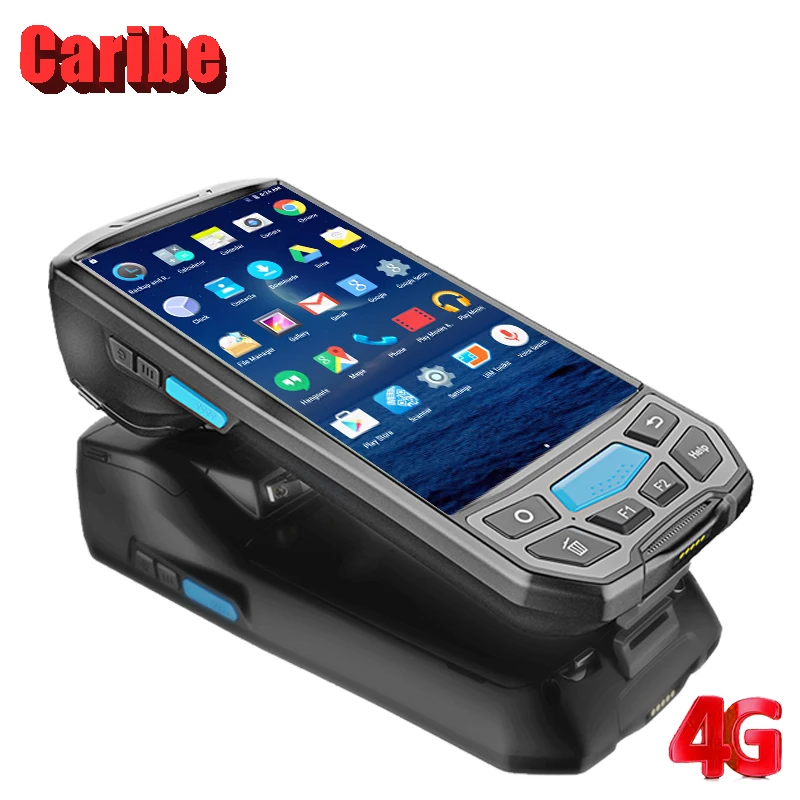 

CARIBE Handheld Barcode Scanner RFID Active UHF Reader Thermal Printer with WIFI 4G NFC GSM Fixed Wireless Terminal