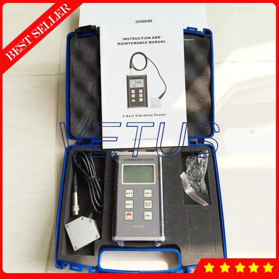 

VM-6380 3-Axis Accelerometer XYZ Digital Vibration Meter VM6380